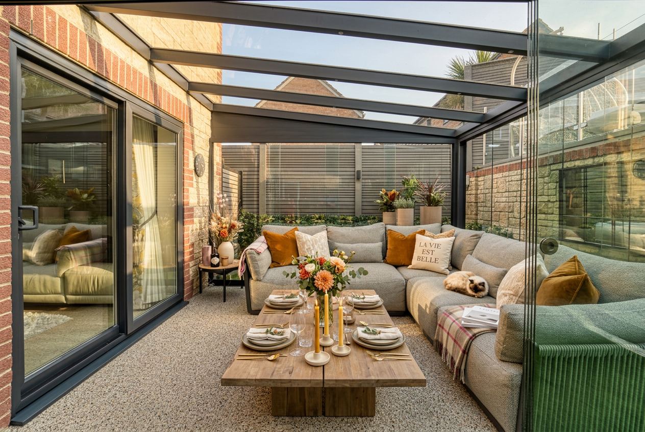 Vale Beech veranda, installed